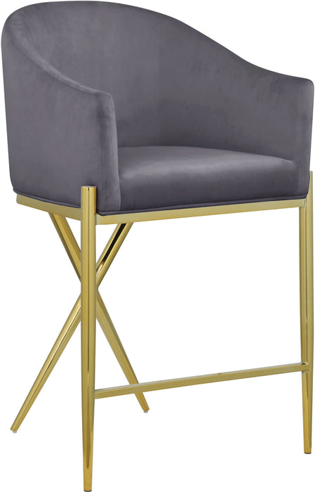 Xavier - Counter Stool with Gold Legs Meridian Furniture