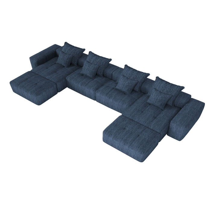Modern Oversized Diy Combination Modular Sectional Sofa With Pillows Home Essentials