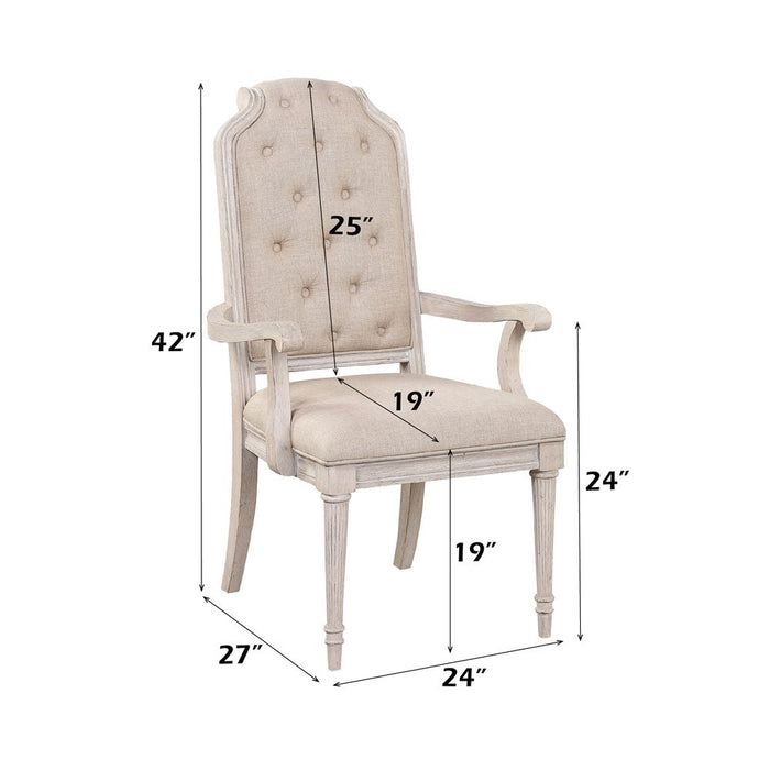 Wynsor - Arm Chair (Set of 2) - Antique White ACME