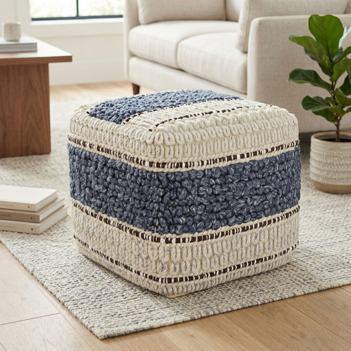 Grady - Handcrafted Square Pouf Simpli-Home