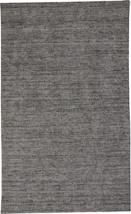 Wool Hand Woven Area Rug - Gray And Black - 8' X 10'