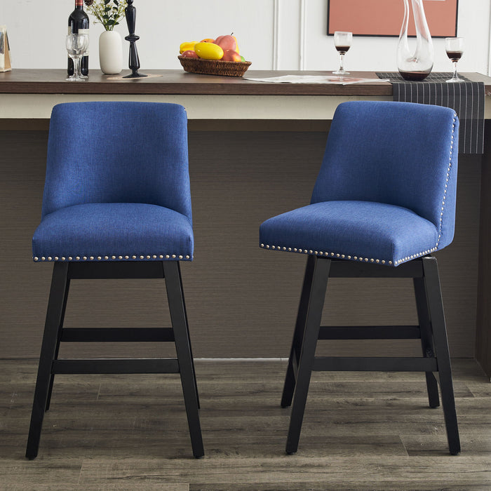 Upholstered Swivel Bar Stool Home Essentials