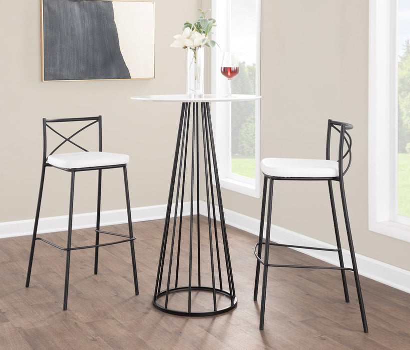 Modern Charlotte - Contemporary Fixed Height Barstool (Set of 2) Lumi Source
