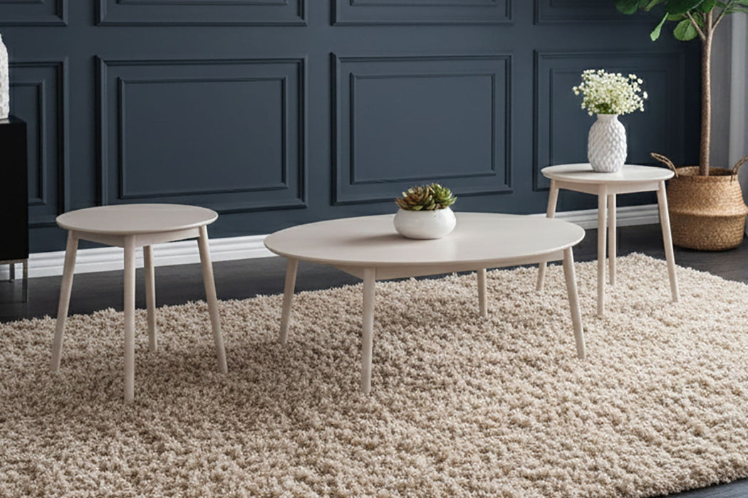 Nolan - 3 Piece Occasional Set (1 Coffee & 2 End Tables) - White New Classic