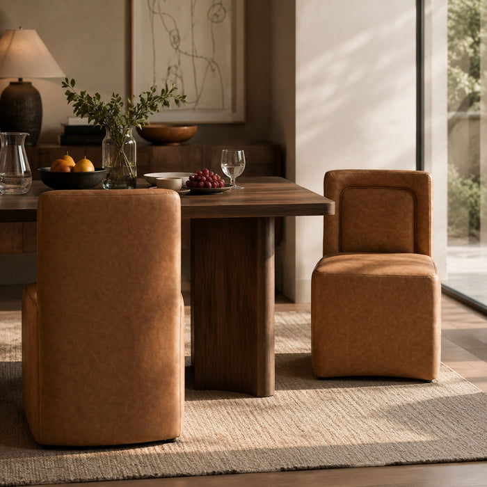 Vintage Upholstered Dining Chairs (Set of 2) Noble House
