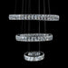 Michael Amini Lighting - Asteroids 3-Ring Modern LED Crystal Chandelier - Chrome Michael Amini