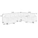 Modern Style L-Shape Sectional Set, USB Ports, Cup Holder Home Essentials
