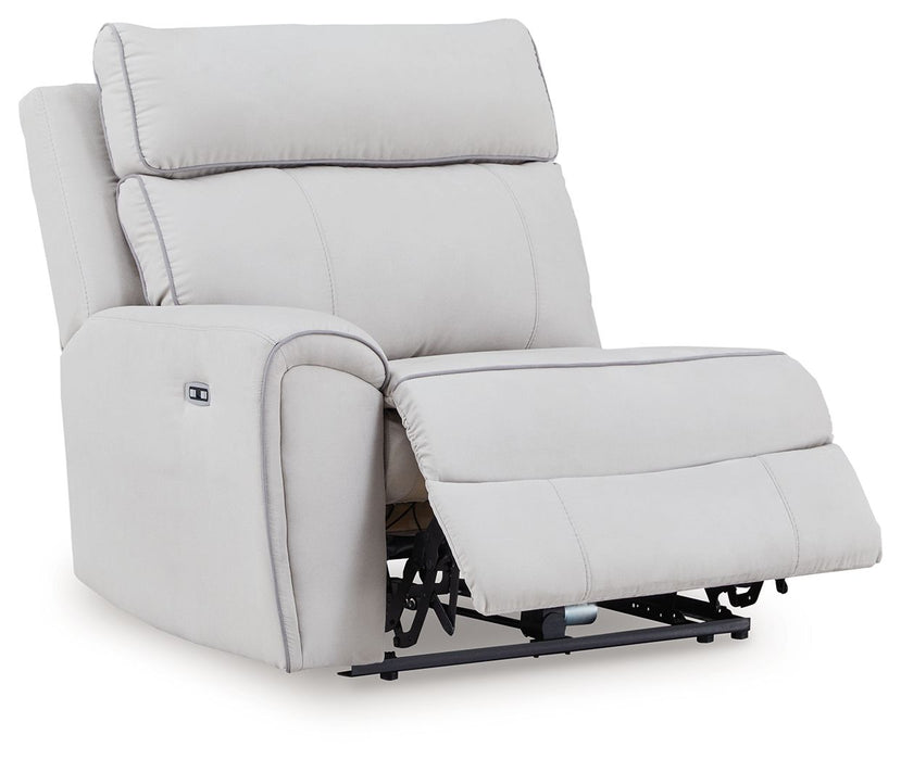 Social Pointe - LAF Zero Wall Power Recliner - Pearl / Ash