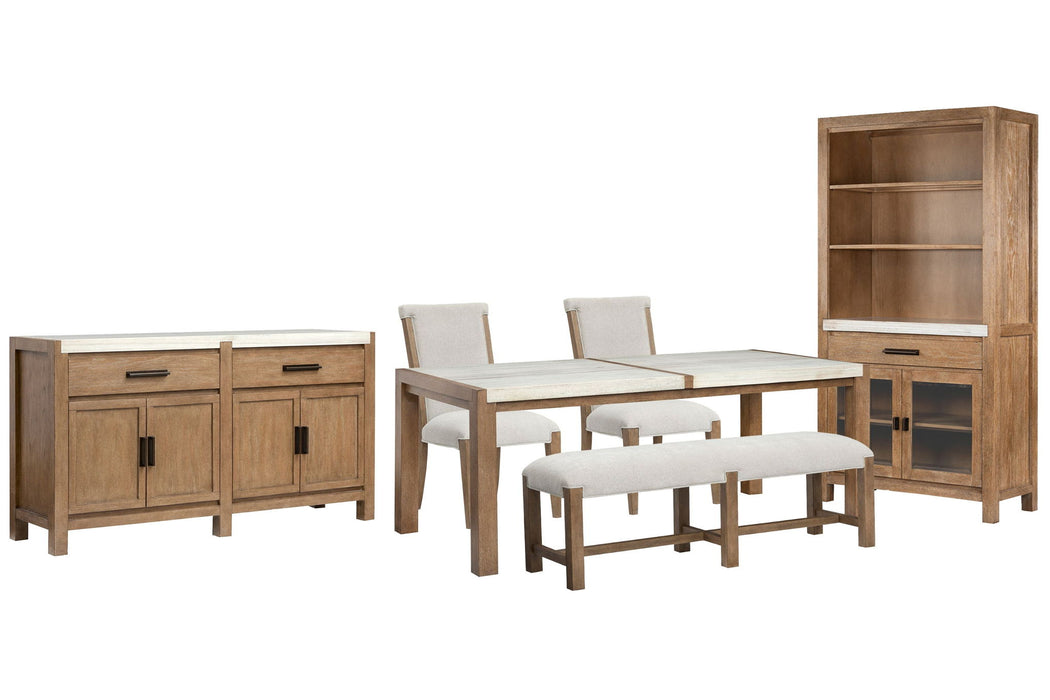 Plum Creek - 6 Piece Rectangular Dining Table Set Magnussen Furniture