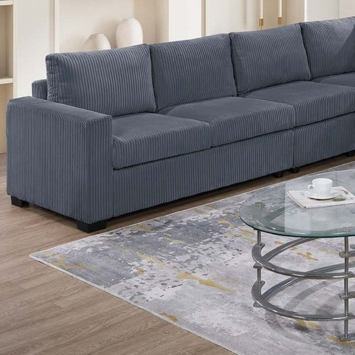 Modern Style L-Shape Sectional Set, USB Ports, Cup Holder Home Essentials
