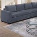 Modern Style L-Shape Sectional Set, USB Ports, Cup Holder Home Essentials