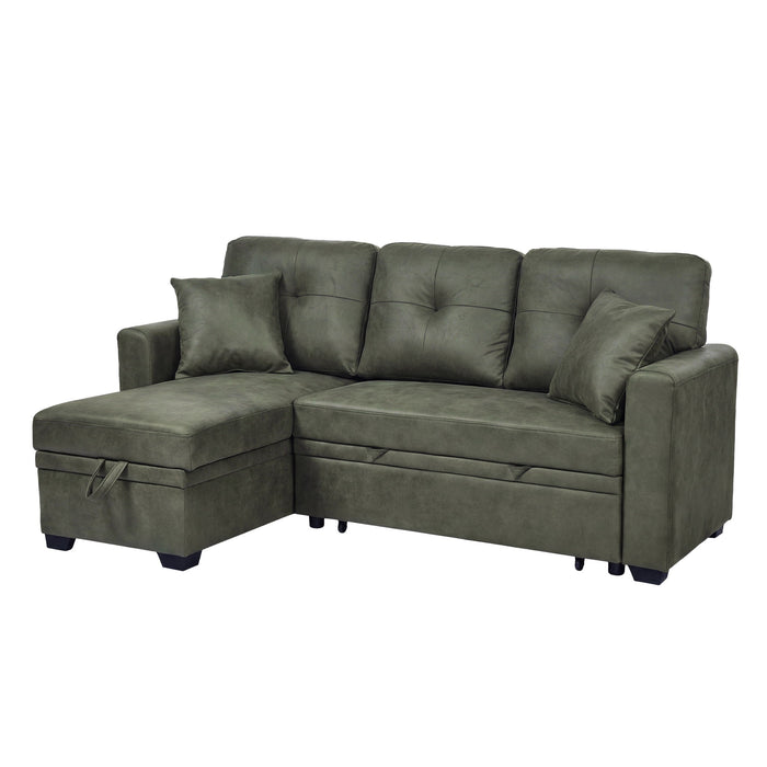 Sectional Sofa With Pull Out Bed, Reversible Chaise Home Essentials