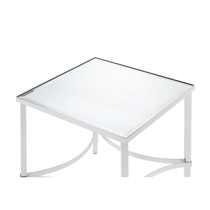 Petunia - End Table - Mirrored & Chrome ACME