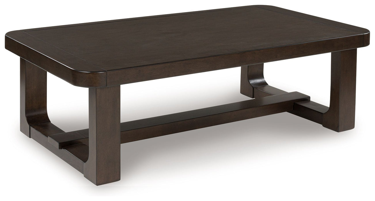 Breckington - Rectangular Cocktail Table - Dark Brown Signature Design by Ashley®