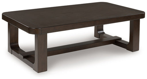 Breckington - Rectangular Cocktail Table - Dark Brown Signature Design by Ashley®