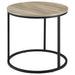 Arrize - Round Side End Table - Pine Wood Furniture Max