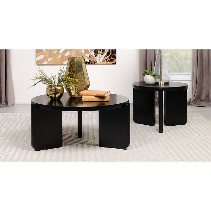 Lansing - 2 Piece Coffee And End Table Set - Black Furniture Max