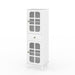 Storage Cabinet, Freestanding Curio Cabinet With Grid Doors & Drawer, Pantry Display Cabinet For Kitchen Home Essentials