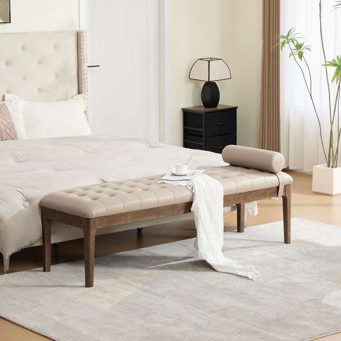 Upholstered End Of Bed Bench With Headrest Home Essentials