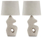 Chadrich - Paper Table Lamp (Set of 2) - Antique Beige Signature Design by Ashley®