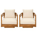 Outdoor Smooth Swivel Chair With Cushions Noble House