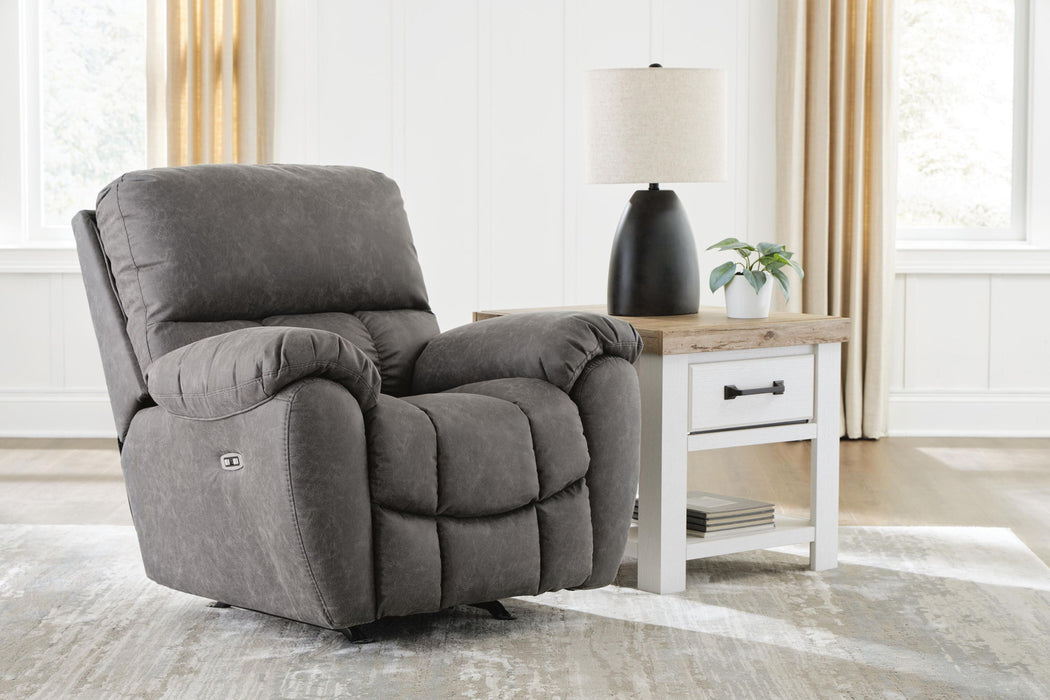Bakerstein - Power Rocker Recliner With Adjustable Headrest - Galaxy Signature Design by Ashley®