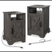 Farmhouse Nightstand, Charging Station & Storage Home Essentials