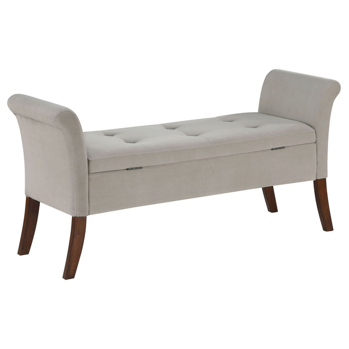 Pasley - Rolled Arm Storage Bench Furniture Max