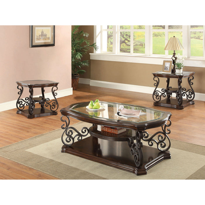 Arrize - Coffee And End Table Set With Scroll Legs Furniture Max