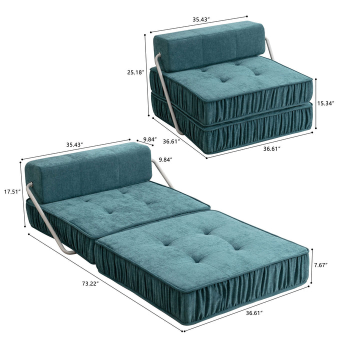 Folding Sofa With Removable Back Cushion, Convertible Futon Sleeper Chair Home Essentials