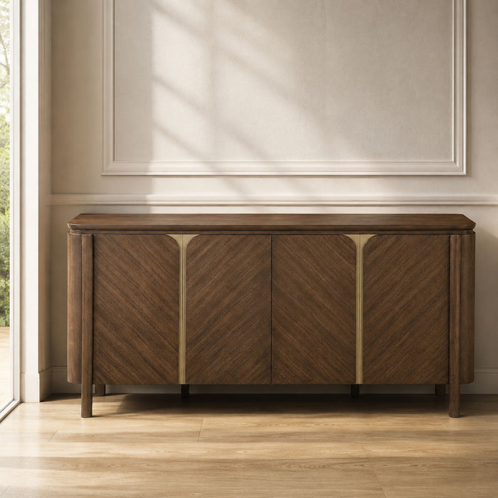 Ouida - Server - Brown / Gold Acme