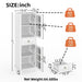Storage Cabinet, Freestanding Curio Cabinet With Grid Doors & Drawer, Pantry Display Cabinet For Kitchen Home Essentials
