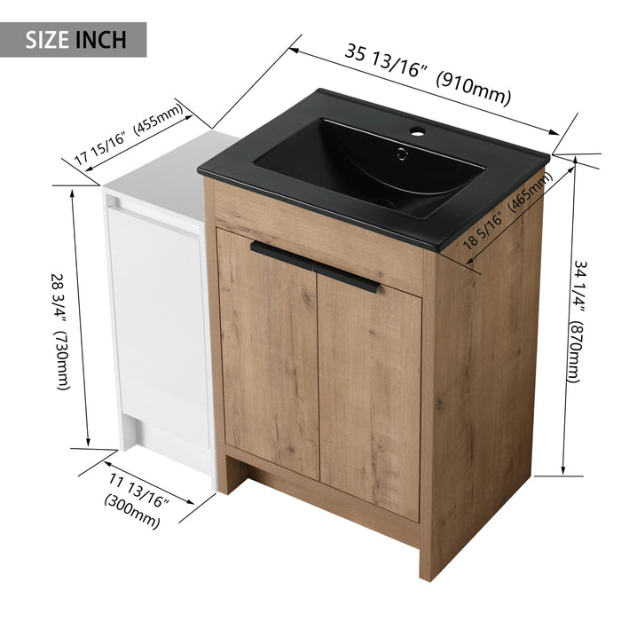 Freestanding Bathroom Vanity & Sink And Storage Cabinets, Soft Closing Doors Home Essentials