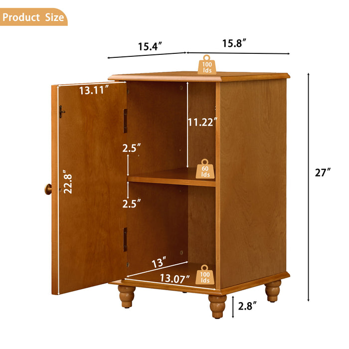 Floor Cabinet With Adjustable Shelf, Storage For Entryway Home Essentials