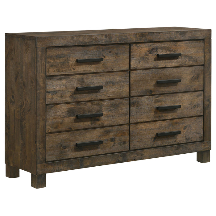 Bren - 8 Drawer Dresser With Pull Handles - Rustic Furniture Max