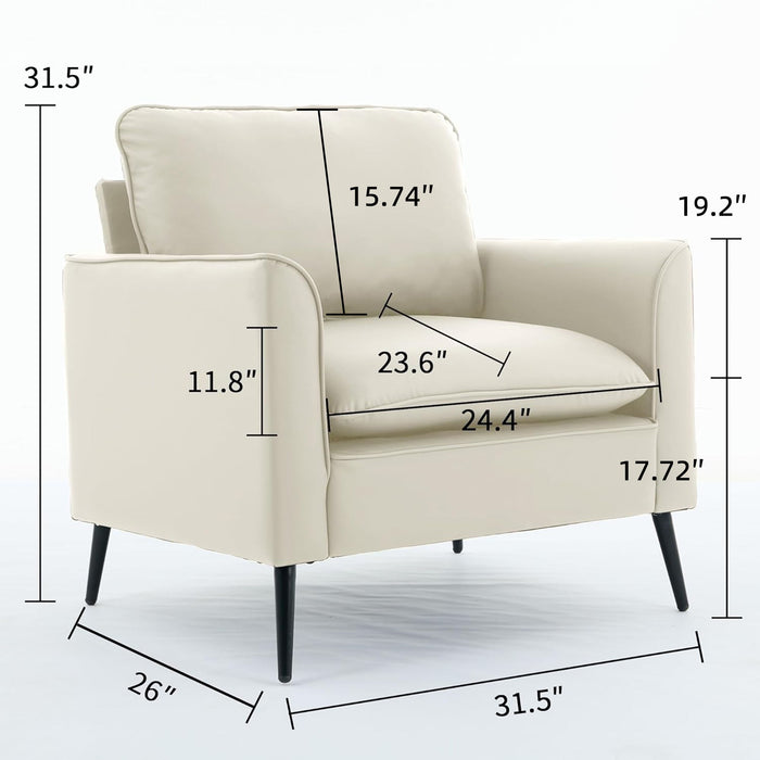 Nordic Retro Light Luxury Upholstered Sofa Chair Home Essentials