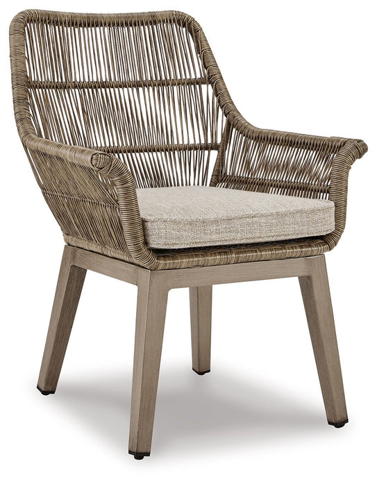 Beach Front - Arm Chair With Cushion (Set of 2) - Beige Signature Design by Ashley®