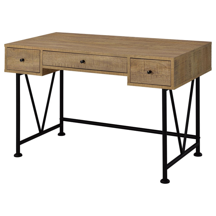 Vellun - 3 Drawer Writing Desk - Mango Color Furniture Max