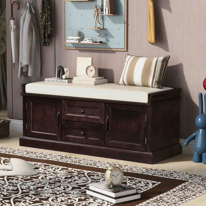 Hearth & Haven Daisy - Storage Bench With 2 Drawers And 2 Cabinets Hearth and Haven