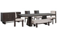 Tauren - 7 Piece Extendable Double Pedestal Dining Table Set Magnussen Furniture