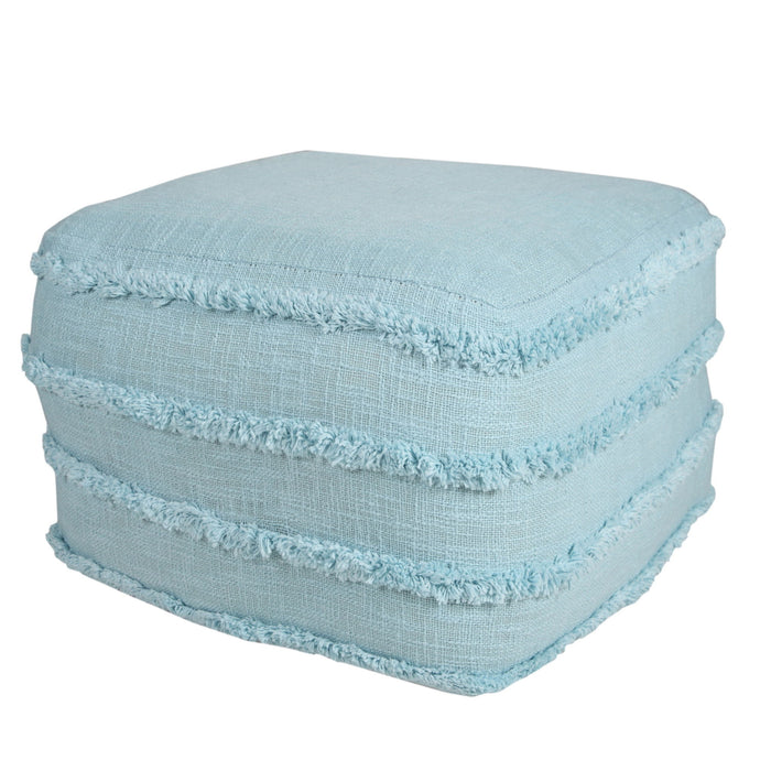 Cotton Ottoman - Light Blue