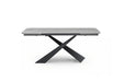 9422 - Ceramic & Metal Dining Table - Gray / Black Extravaganza Collection