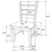 Padded Seat Side Chairs With Tapered Slats (Set of 2) Furniture Max
