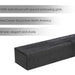 48'' Embossed Fireplace Mante, Wall Mounted Floating Shelf - Black Home Essentials