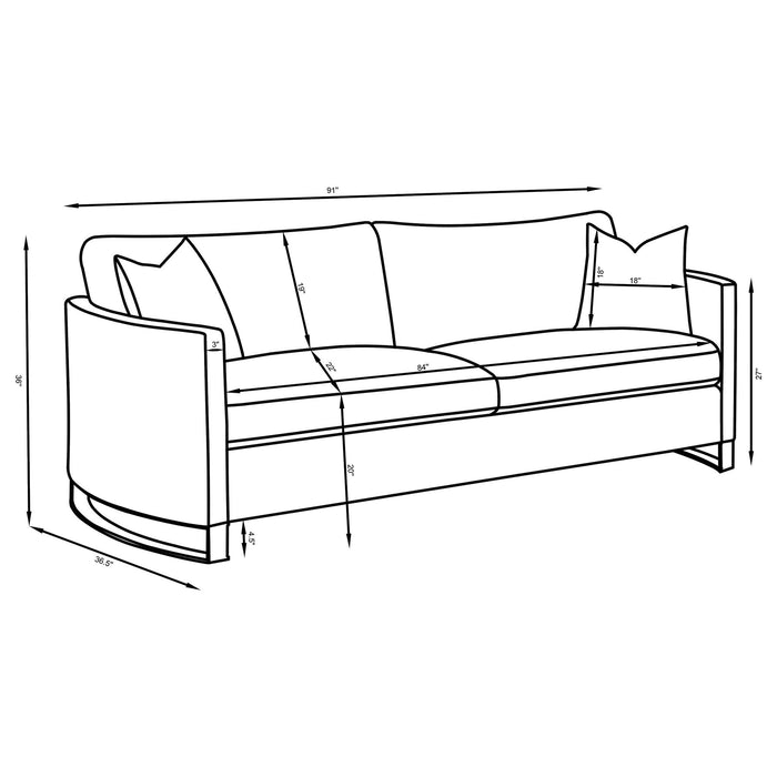 Ulrika - Sofa With Reversible Seating - Beige Furniture Max