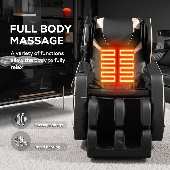 Zero Gravity Massage Chair Recliner With 10 Massage Heads And Full Body Air Pressure - Black Home Essentials