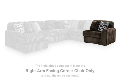 Midnight-Madness - RAF Corner Chair - Chocolate Signature Design by Ashley®
