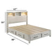 Bed With Built In LED Lights And Open Shelves Home Essentials