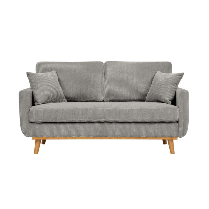 Upholstered Loveseat With Arms And Pillows Home Essentials