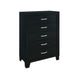 Carlos - 5 Pieces Queen Bedroom Set, Modern Design - Black Global Furniture USA